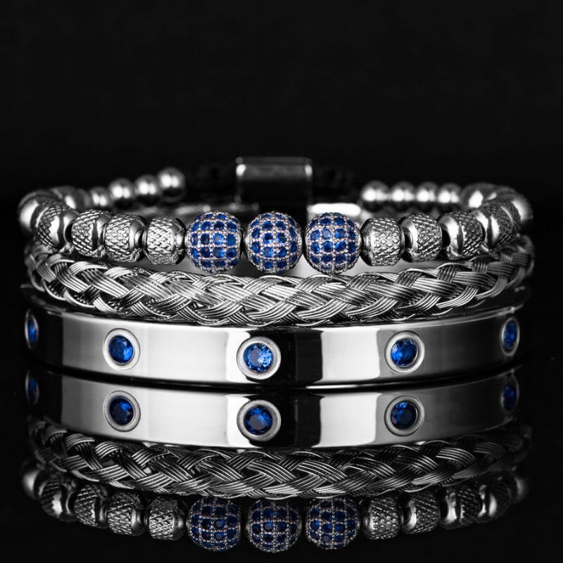 Silver Blue Crystal Bracelets ( Version 2 ) 2