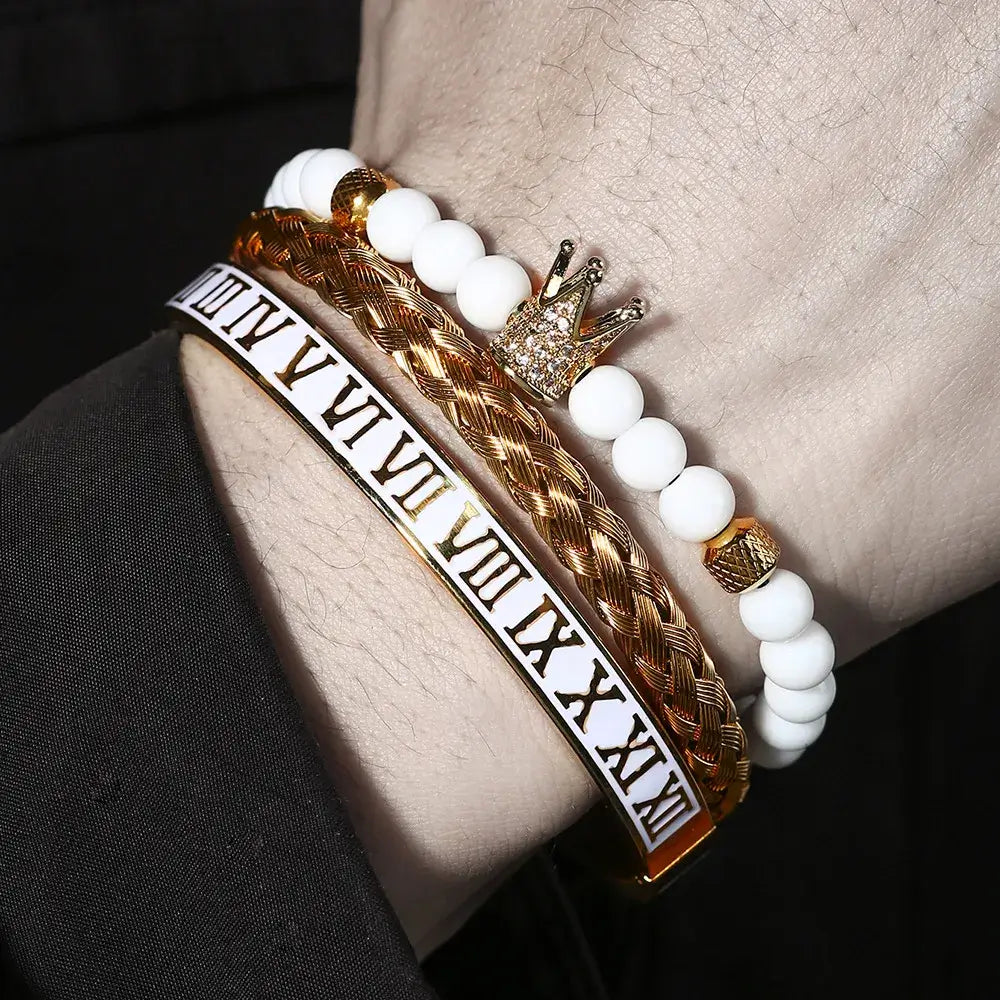 White Deluxe Bracelets 16