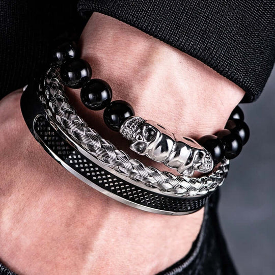 Deluxe Double Skull Head Bracelets 2