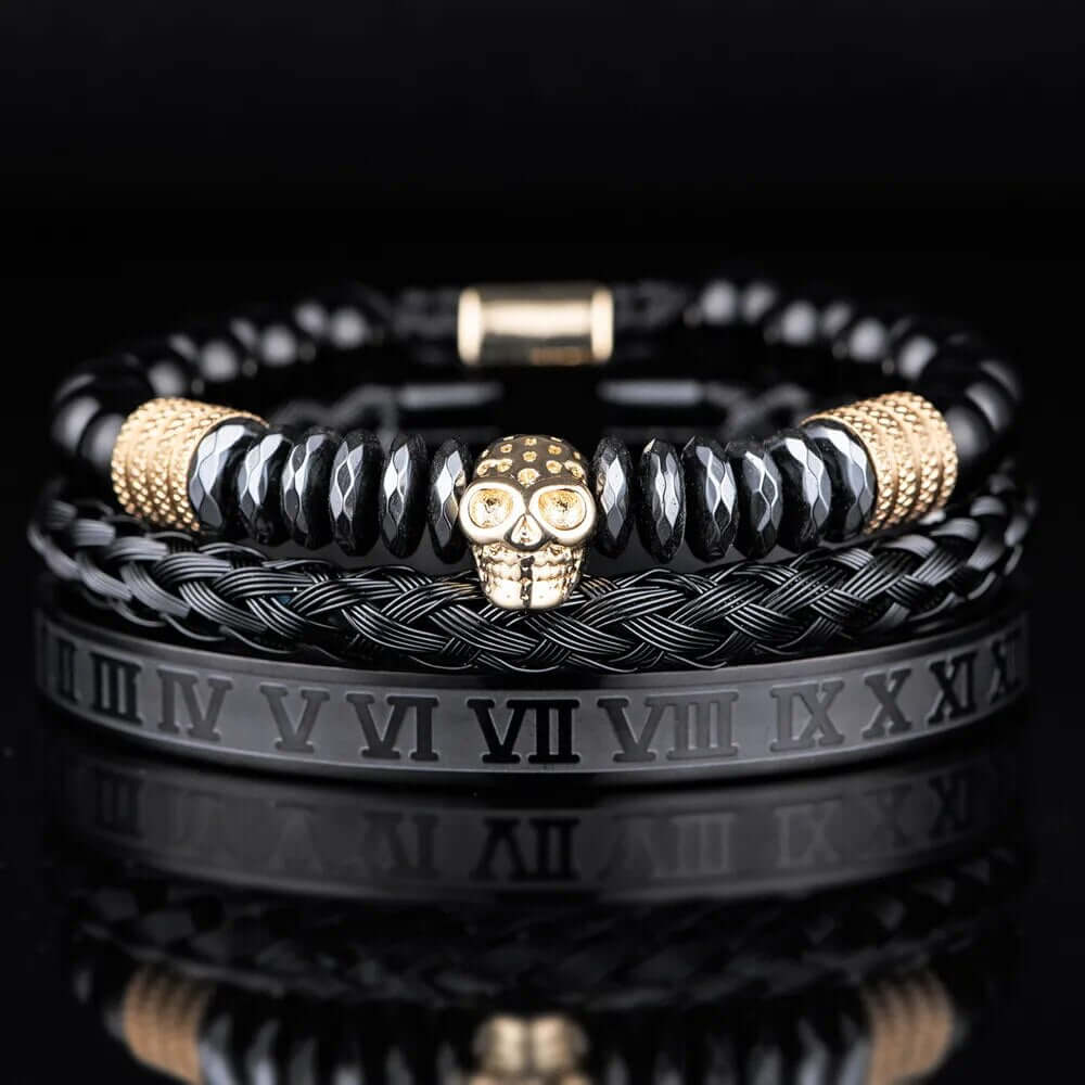 3PCS Stainless Steel Bracelets for Men Gold Roman Numeral Bangle Bracelet  Twisted Cable Bracelet Adjustable Cuff Bracelet Mens Luxury Jewelry  Bracelets Gifts - Walmart.ca