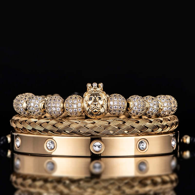 lions-crystal-bracelets-gold