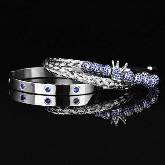 Silver Blue Crystal Bracelets ( Version 2 ) 6